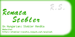 renata stebler business card